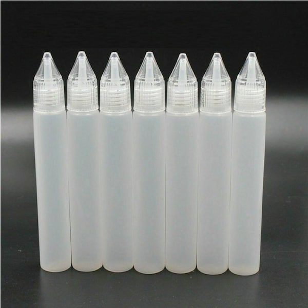 10x Empty Plastic Bottle Squeezable Needle Tip Oil Liquid Dropper Eye Drop 15ml