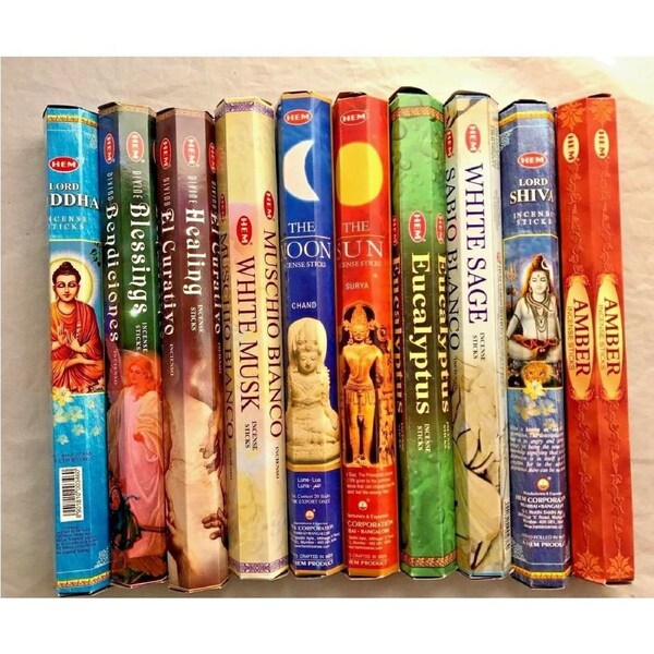 MIXED HEM MIXED BULK INCENSE STICKS - 10 Packets - 200 Sticks