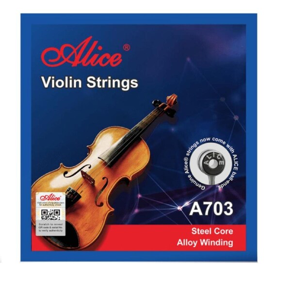 Alice A703 Violin Strings 4 pieces E A D G for 1/8 1/4 1/2 3/4 4/4 Common Size