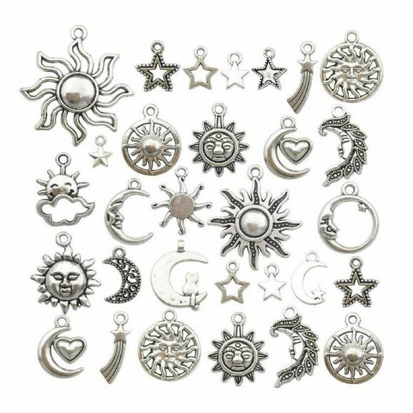 70PCS Bulk Tibetan Silver Mixed Charms Pendant Jewelry DIY Making Craft Findings