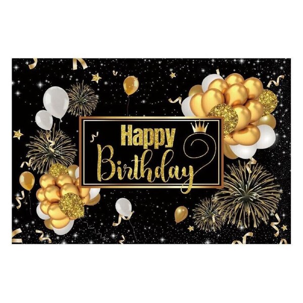 Happy Birthday Backdrop Banner Background Cloth Photo Props Party Decoration A
