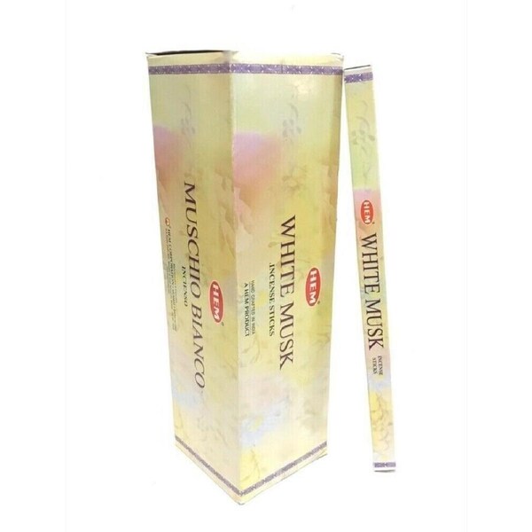 HEM Square White Musk 200 Incense Sticks India Relaxation Home Fragrance Odours