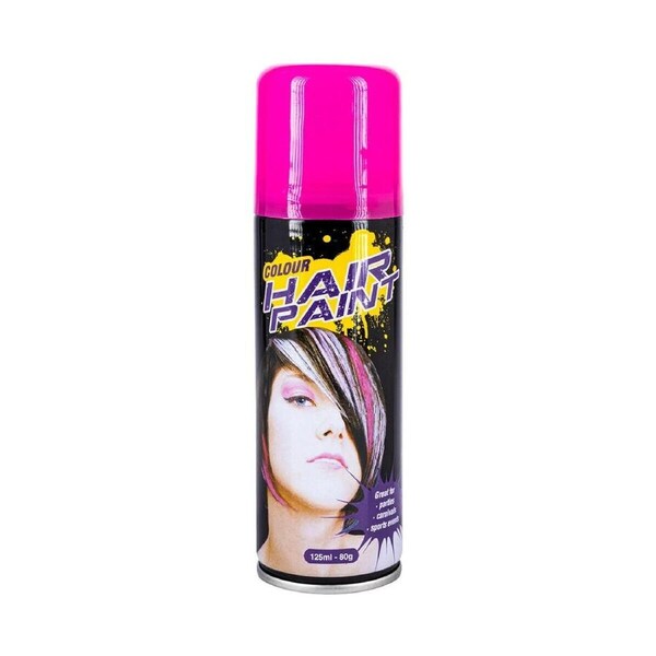 Hot Pink Hair Spray Paint Non-Toxic Washable Party Fun Fluro Dye Colouring 125ml