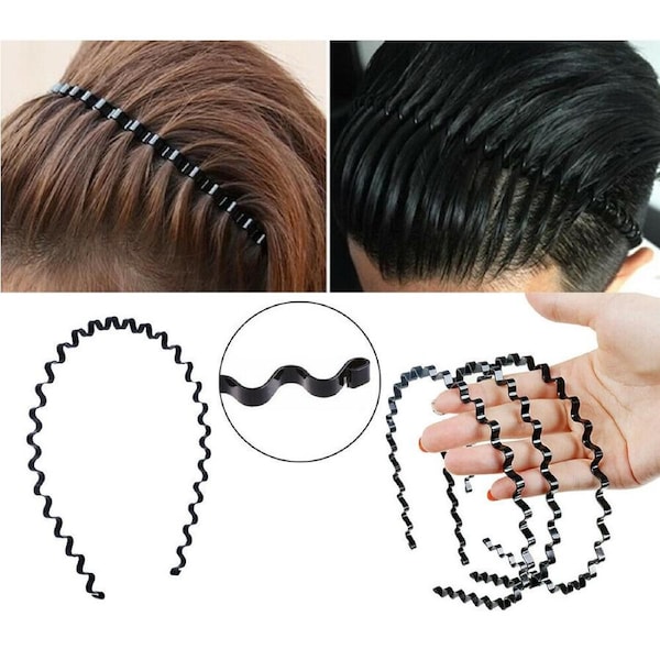 Headband Hair Band Unisex Fashion Men Women Girls Sports Metal Wave Hoop