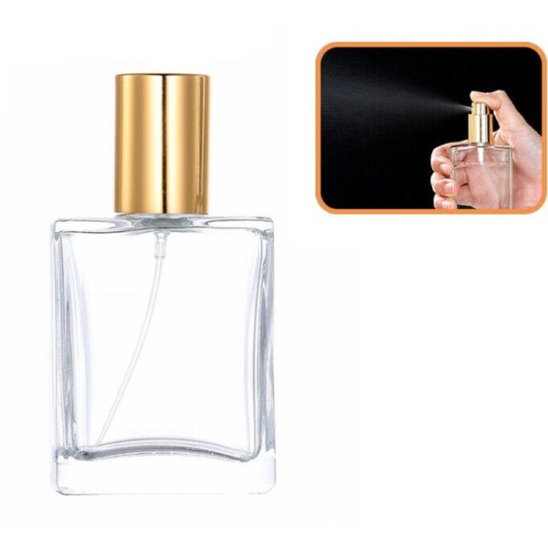 100ml Refillable Perfume Atomizer Empty Glass Spray Bottle Container Gold