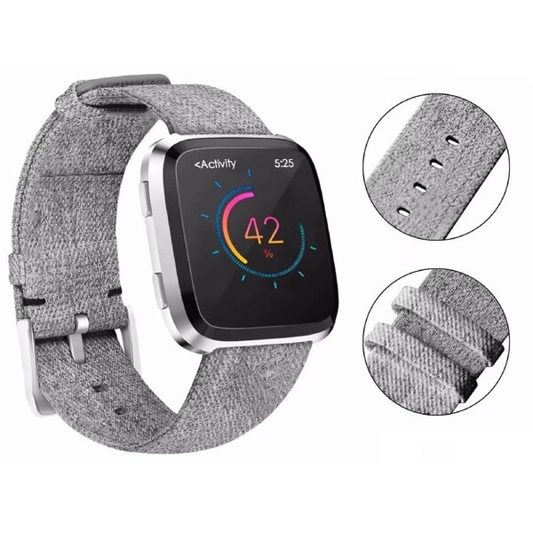 Fitbit Versa /2/Lite Replacement Band Fabric Watch Sports Strap Wristband Grey