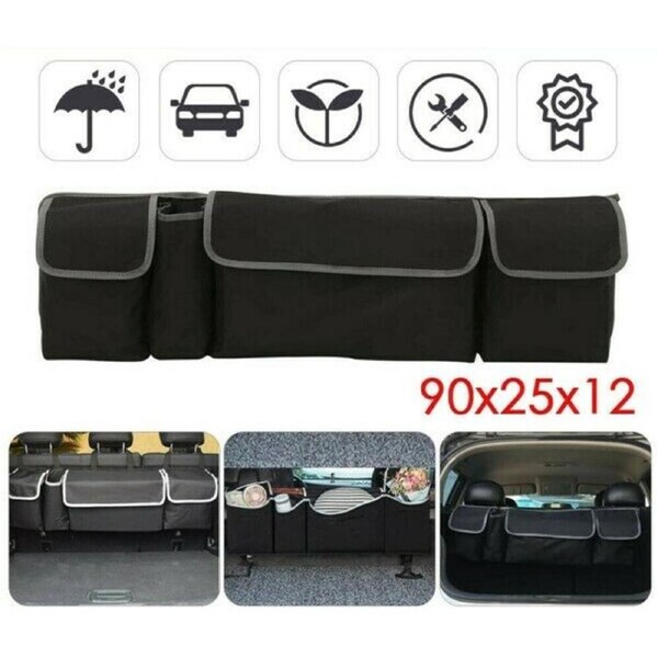 Car Boot Organiser Storage Bag Pocket Back Seat Hanger Travel Hanging 30L