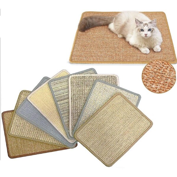 Cat Scratching Mat Scratcher Pad Board Natural Sisal Pet Cat Toys Sofa Protector