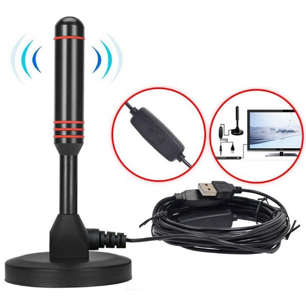 Portable TV Antenna Indoor Outdoor Digital HD Freeview Aerial Ariel 200 Mile