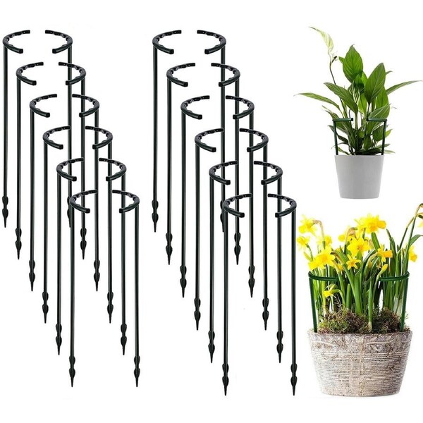 8x Stakes Plant Support Stand Frame Garden Climbing Trellis Flowers Stand Cage