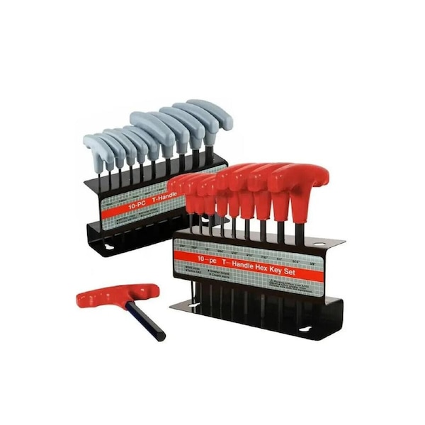 20 Pcs T Handle Hex Key Set Metric & SAE Imperial Allen Wrench Allan Keys