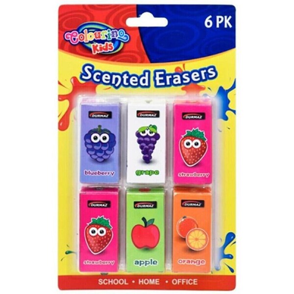 6x Scented Smelly Erasers Rubbers Girls Party Favors Novelties Toys School