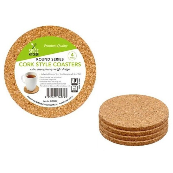 20x Plain Round Cork Coasters 9cm Heat Pads Mats Beverage Drinks Wine Glass Pan