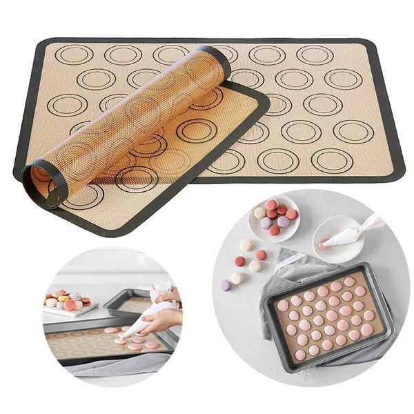 30 Cavities Macaron Baking Mat Non Stick Silicone Cake Macaroon Mould Pad Sheet