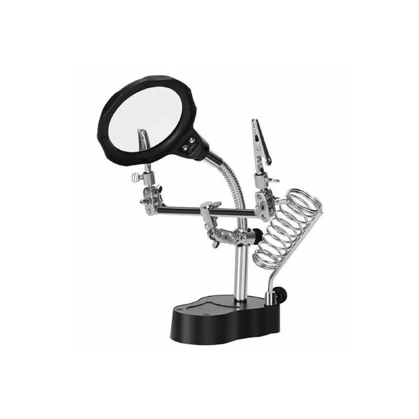 Soldering Iron Station Solder Stand Holder Magnifier Third Hand Helping Tool Kit