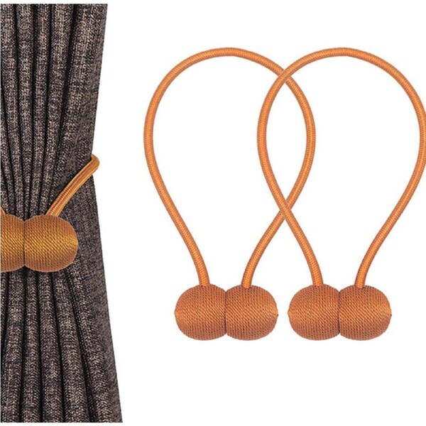 2x Magnetic Ball Curtain Tiebacks Tie Backs Hooks Clothing Home Textiles Coffee