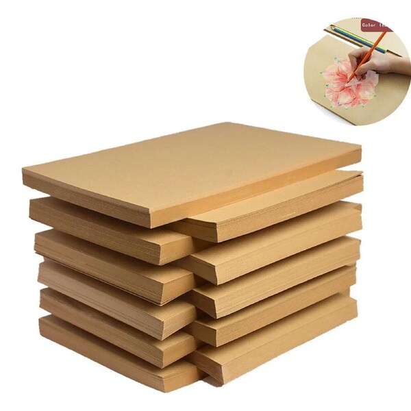 100x A4 Brown Kraft Paper Sheet 75GSM Natural Recycled Invitation Wedding