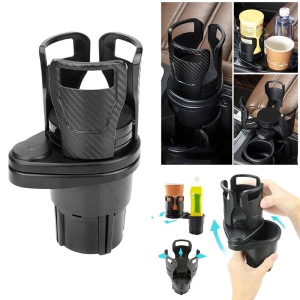 Adjustable 2in1 Car Seat Cup Holder Bottle Drink Coffee Storage Water Bottle