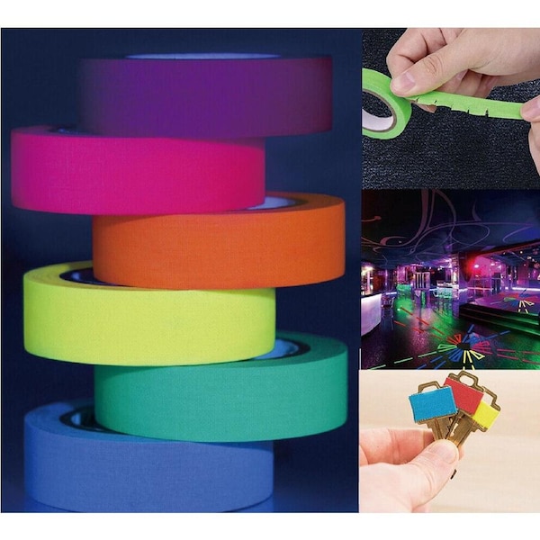 6x Glow In The Dark Luminous Fluorescent Tape Night Self Adhesive Sticker