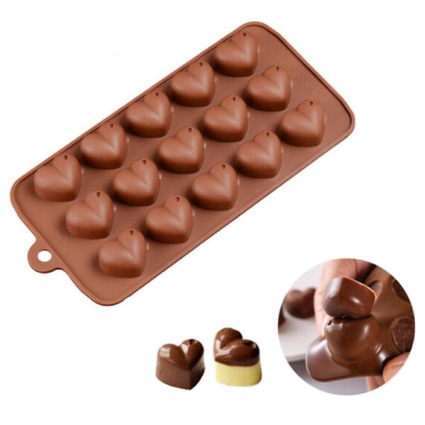3D Love Heart Silicone Mold Cake Chocolate Ice Cube Soap Tray Baking Mould Tools