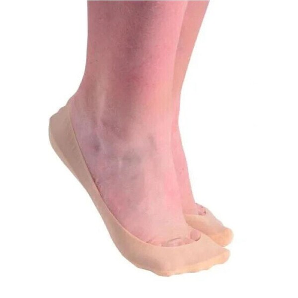 Secret Cotton Socks Silicon Strips Women Comfortable Low Cut Plain Nude