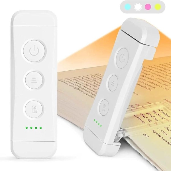 USB Rechargeable Light Book Reading in Bed Compact Portable Clip-on LED Assorted
