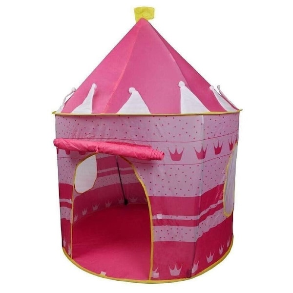 Pink Princess Castle Kids Play Tent Pop Up Playhouse Indoor Outdoor Girls Toy