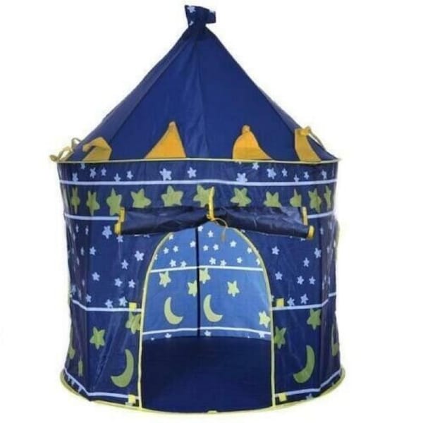 Blue Prince Castle Kids Play Tent Pop Up Playhouse Indoor Outdoor Girls Toy