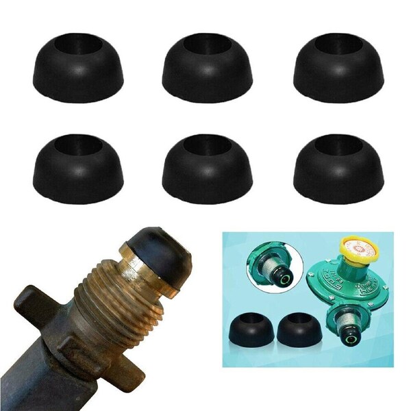 10x Black For Gas Regulator BBQ Stove Rubber Seals Bull Nose Dome Shaped O Ring