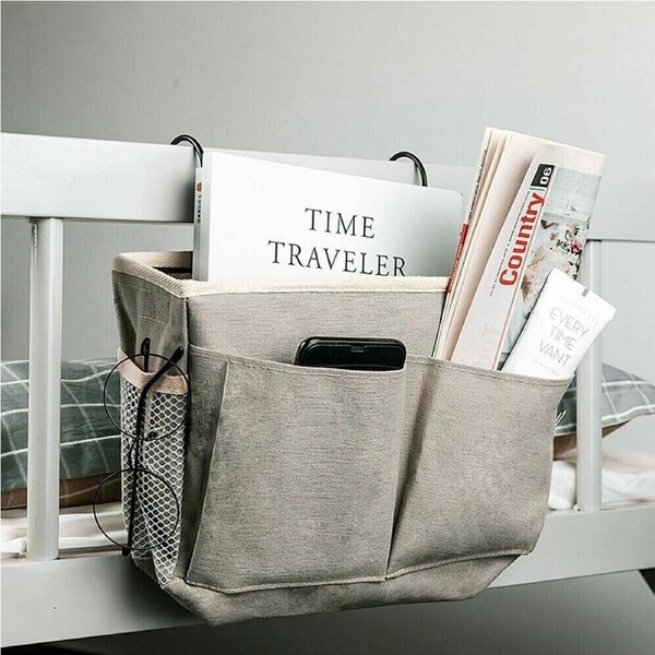 Bedside Caddy Hanging Storage Bed Holder Couch Organizer Container Bag Pocket