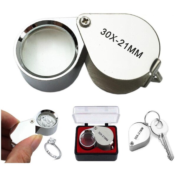 Pocket Jewellers Eye Loupe Magnifier Jewelry Magnifying Glass Jewelers 30x 21mm