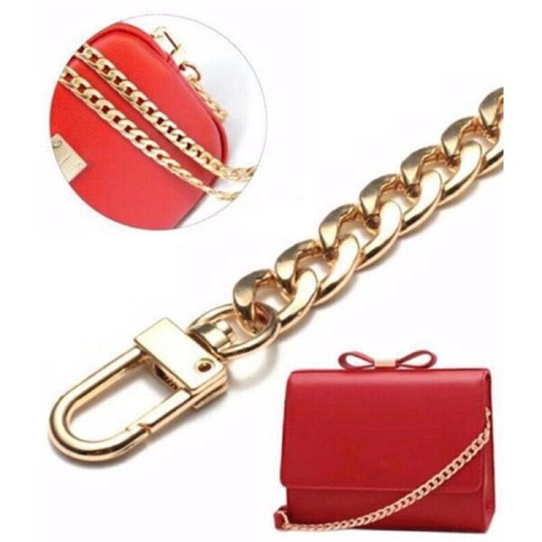 120cm Metal Handbag Shoulder Strap Bag Purse Chain Smooth Replacement Light Gold