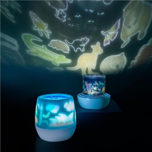 Lil Dreamers Lumi-Go-Round Australia Rotating Projector Night Light BedSide Lamp
