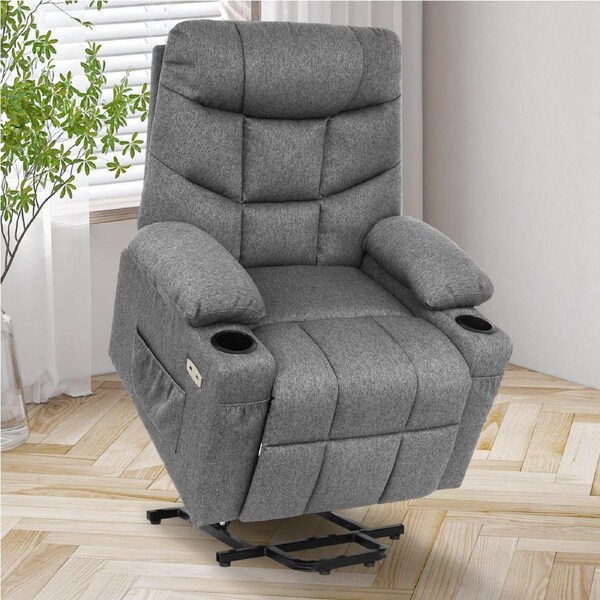 Advwin Recliner Chair Electric Lift Grey