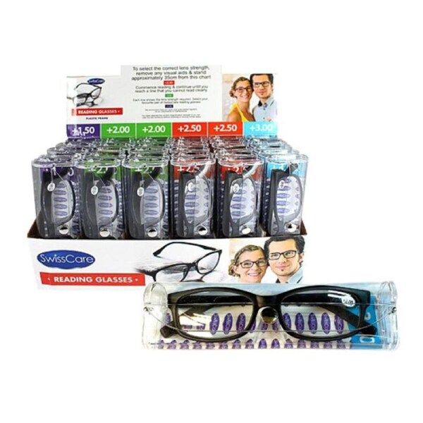 Ozoffer Unisex Reading Glasses Plastic Frame Square Optical Spring +1.0~+3.5