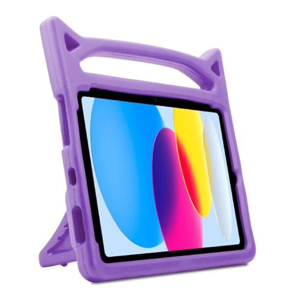 ZUSLAB iPad 10 Case EVA Kids Handle Stand Protective Shockproof Cover for Apple (2022) - Purple