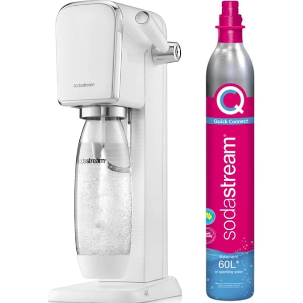 Sodastream ART Starter Pack Soft Fizzy Drink Sparkling Maker Soda Stream Quick Connect White