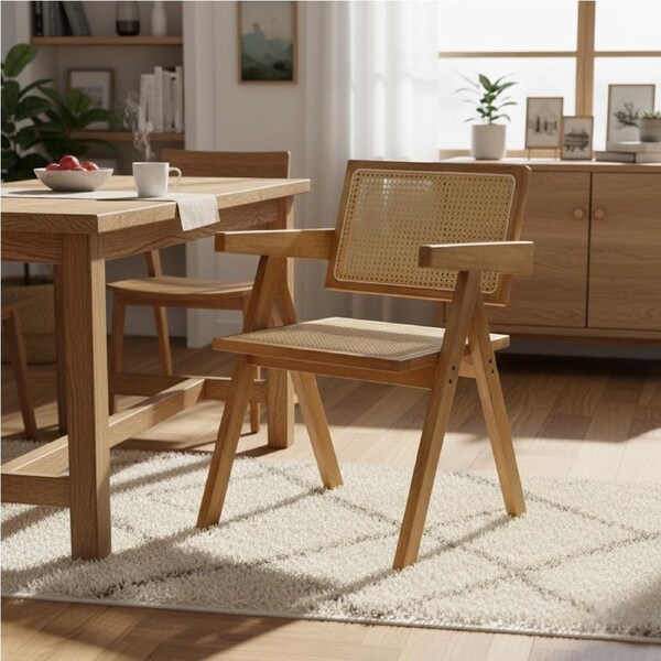 Levede Rattan Accent Lounge Armchair - Natural