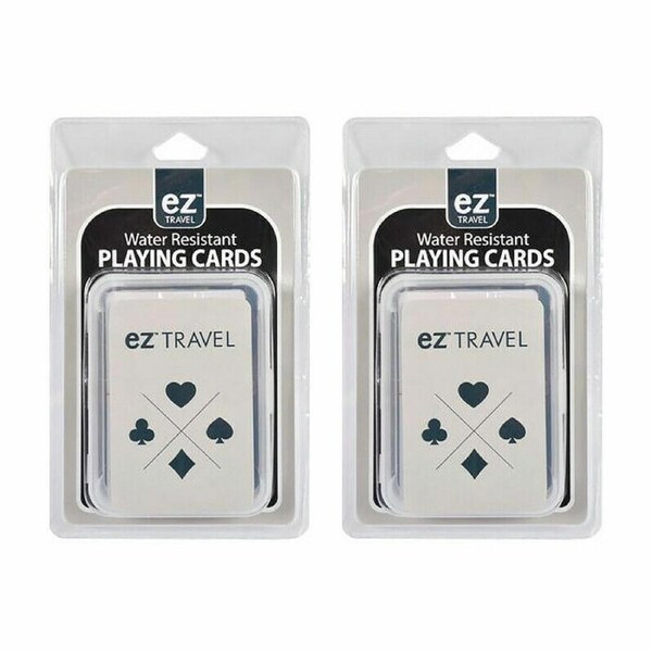 2 Deck Water Resistant Playing Cards Plastic paper Games in Plastic Carry Case