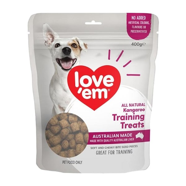 Love Em Kangaroo All Natural Dog Training Treats 400g