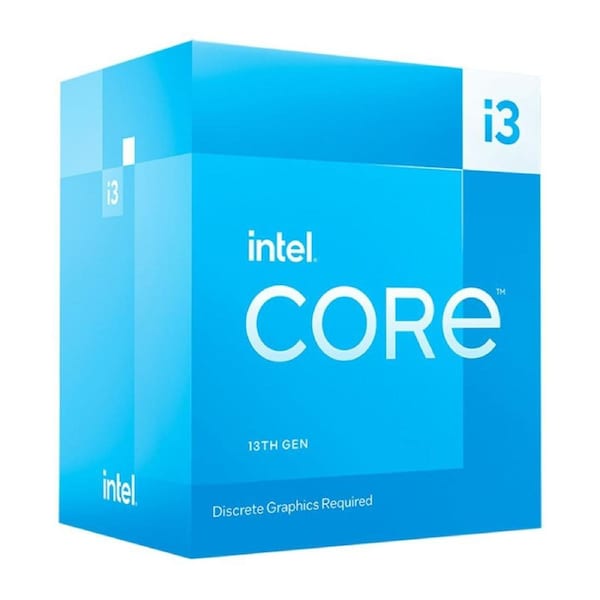 Intel i3 13100F CPU 3.1GHz (4.5GHz Turbo) 13th Gen LGA1700 4-Cores 8-Threads 12MB 58W Graphic Card Required Retail Raptor Lake with Fan (LS)