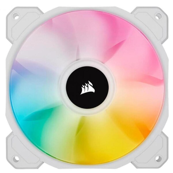 Corsair AF ELITE Series, AF140 RGB ELITE White, 140mm Fluid Dynamic RGB Fan with AirGuide, Single Pack (LS)