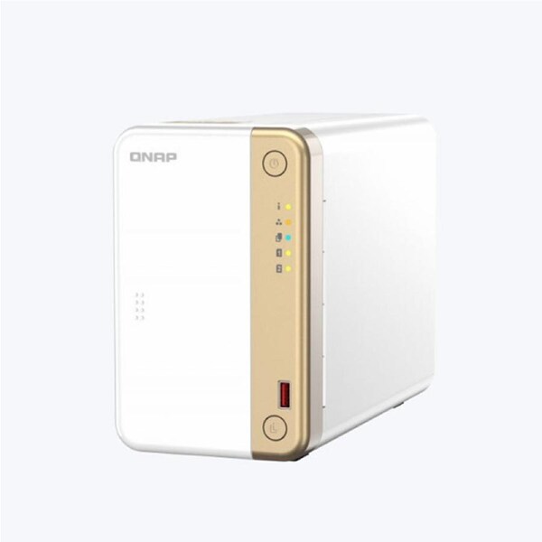 QNAP TS-262 2 Bay Multimedia NAS Intel Celeron N4505 Dual Core 2.9GHz 4GB 2.5Gbe 2x 3.5/2.5' SATA 2x M.2 2280 Nvme Expansion