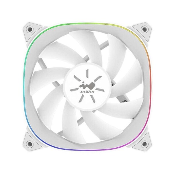 InWin 1-Pack ASE120P Sirius Extreme Pure White ARGB Case Fan, 14 Lighting Modes [IW-FN-ASE120P-1PK]