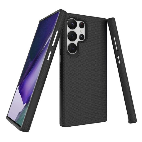For Samsung Galaxy S23 Ultra Case Armour Protective Strong Cover Black