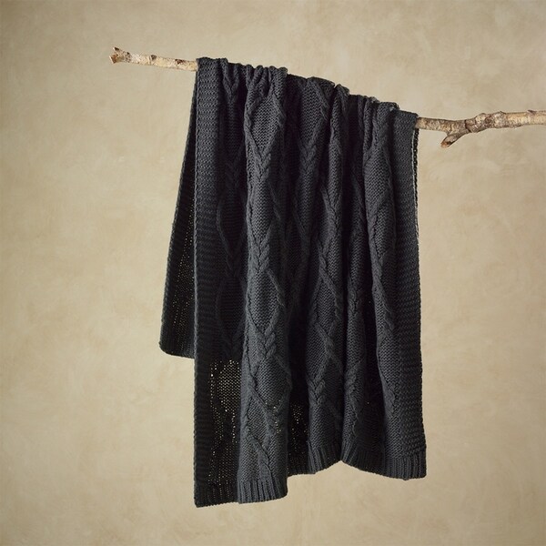 Bianca Johnson Throw Rug Home/Room Bedding Sofa/Lounge Warm Blanket Charcoal