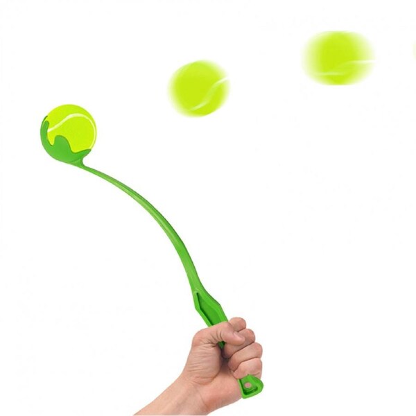 Pet Dog Interactive Toy Tennis Ball Launcher Chucker Thrower Long 62cm