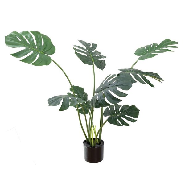110cm Potted Faux Monstera Vine Plant Artificial Flowers Interior Decoration