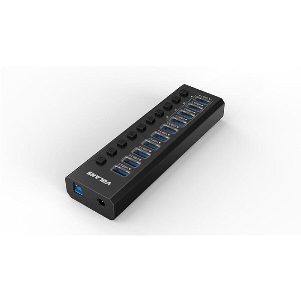 Volans VL-HB10S Aluminum 10 Ports USB3.0 HUB with 4 x Fast Charing Ports