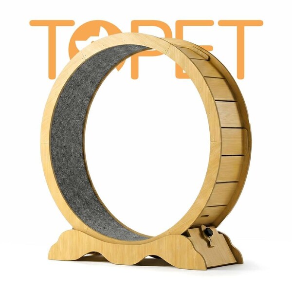 TOPET Cat Exercise Wheel Toy Running Exerciser Treadmill Scratcher Board 87cm